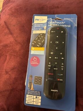Philips Black OneTouch Streaming Remote with App Hotkeys